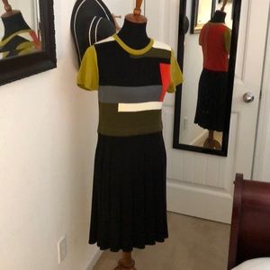 Vince Camuto Knitted Colorblock Dress Size M